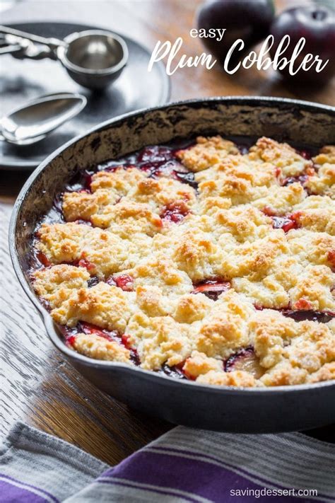 Easy Plum Cobbler Recipe - Saving Room for Dessert