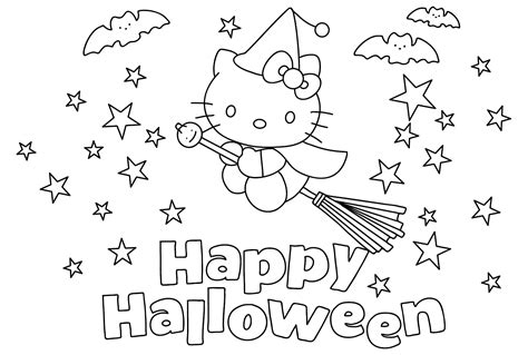 Hello Kitty Coloring Pages Halloween - Free Printable Coloring Pages