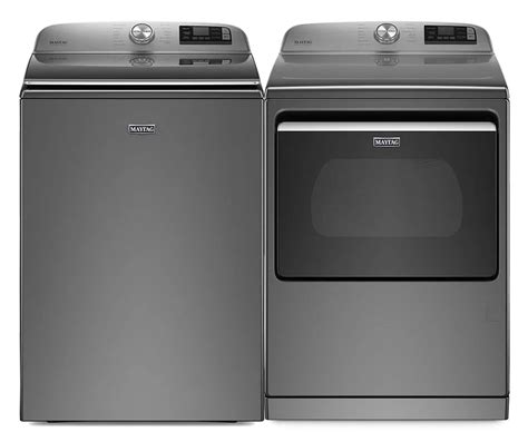 Maytag Smart Top Load Washer and Gas Dryer Set in Metallic Slate | The ...