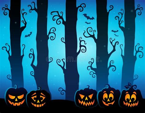 Halloween Forest Theme Image 8 Stock Vector - Illustration of artwork ...