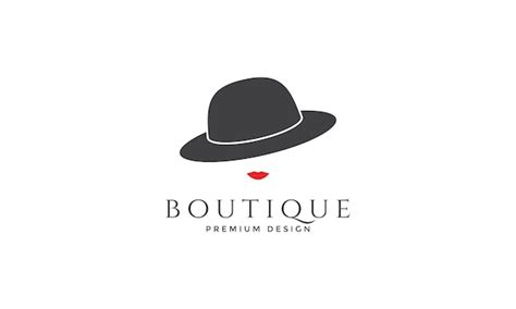 Premium Vector | Red women lips with beauty hat logo symbol vector icon ...