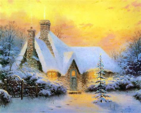 Thomas Kinkade Winter - Winter Fan Art (23436572) - Fanpop