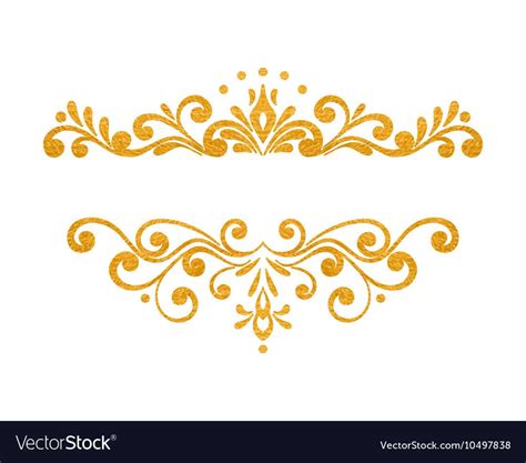 Elegant luxury vintage gold floral hand drawn decorative border or ...