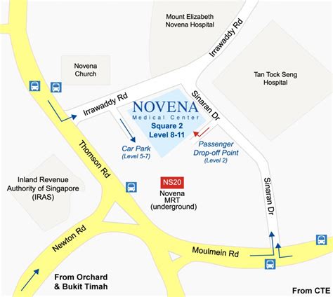 Locate Us Map | Novena Medical Center Singapore