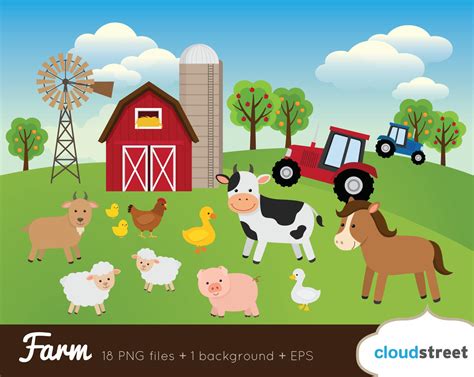 BUY 2 GET 1 FREE Farm Clipart / Farm Animal Clipart / barnyard clipart ...