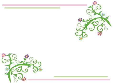 Floral Light Frame Backgrounds | Border & Frames, Green, Purple, White ...