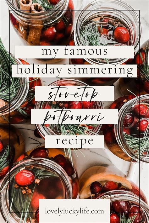 My Famous Holiday Simmering Stovetop Potpourri Recipe - Lovely Lucky Life