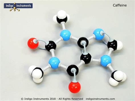 Caffeine Molecular Model, Assembled