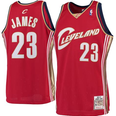 Mitchell & Ness LeBron James Cleveland Cavaliers Burgundy 2003-04 ...