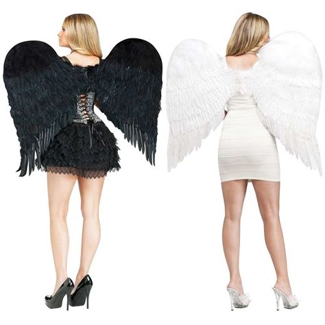 Adult Feather Angel Wings Costume Accessory Adult Womens Halloween ...