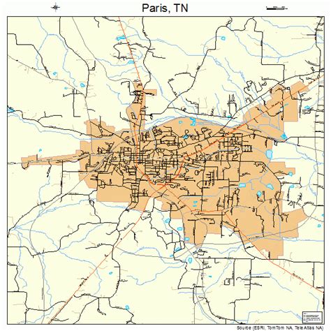 Paris Tennessee Street Map 4756720