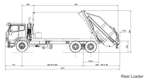 Garbage Truck Turning Diagram