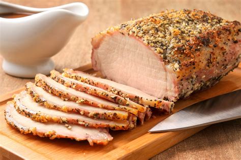 Roast Pork With Bone In Recipe - Herb-Stuffed Pork Roast with Mustard ...