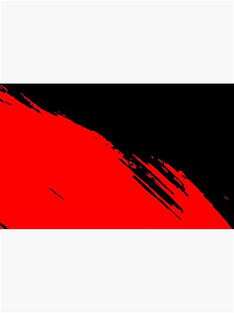 "Anarcho-Syndicalism / Anarchist Bisect Black Red Paint Flag" Poster by ...