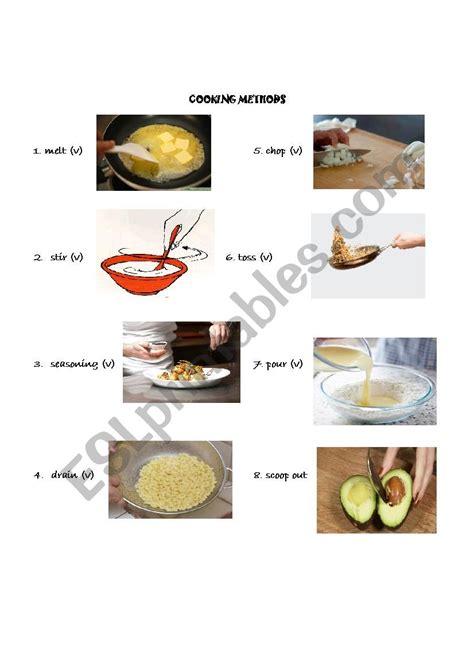 Cooking Methods - ESL worksheet by medinesifa