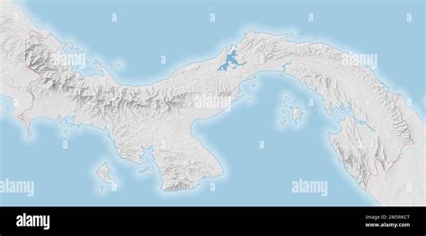 Topographic map of Panama Stock Photo - Alamy