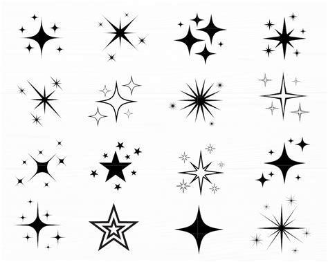 Sparkle Stars Svg Bundle Star Cut File Stars Vector Sky Svg - Etsy