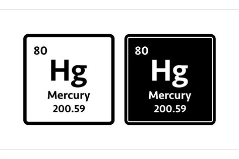 Mercury Symbol. Chemical Element of the Graphic by DG-Studio · Creative ...