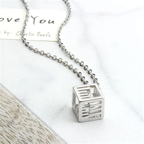 Morse Code 'I Love You' Necklace By Charlie Boots | notonthehighstreet.com