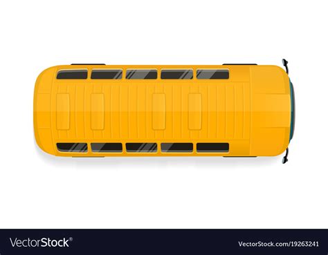 Bus top view flat Royalty Free Vector Image - VectorStock