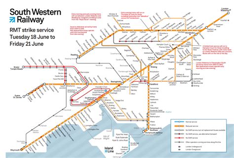 South Western Railway map and timetable: Train strike services as ...