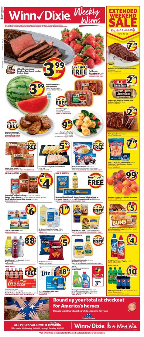 Winn Dixie Weekly Ad 6/24/2020 - 6/30/2020 Sneak Peek Preview | Winn ...