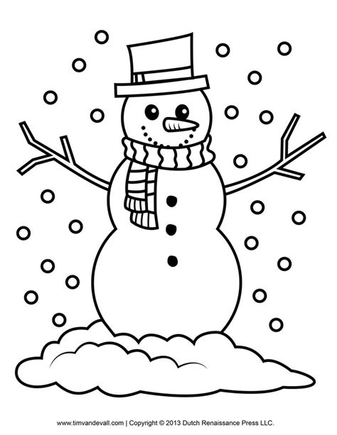 Coloring Pages Snowman Printables