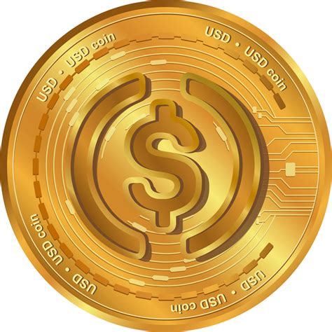 USD coin cryptocurrency.USD logo gold coin.Decentralized digital money ...