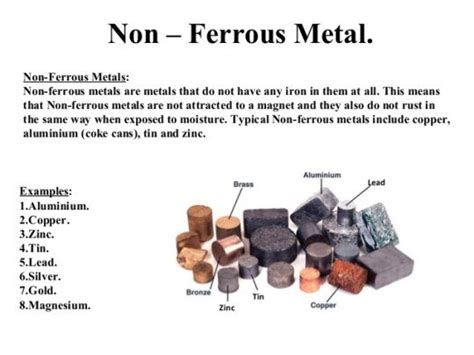 Non-Ferrous Metal Types | Metal detector, Non ferrous metals, Metal