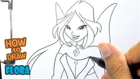 How to Draw Flora | Drawing Winx Club Fairy - YouTube