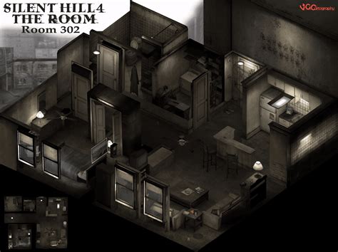 Silent Hill 4 | Room 302 Isometric Map by VGCartography on DeviantArt