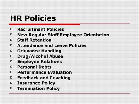 Hr policies