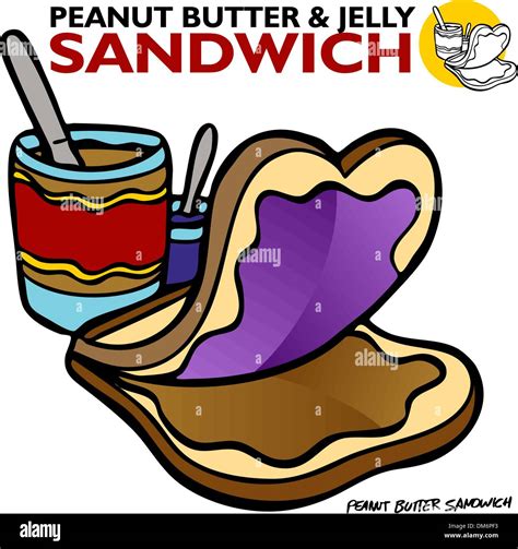 Peanut Butter Jelly Sandwich Stock Vector Image & Art - Alamy