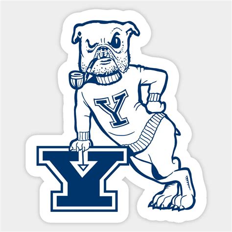 Yale Vintage Mascot Logo Sticker | Yale | Logo sticker, Mascot, Yale