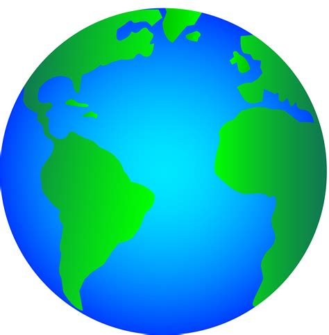 Planet Earth Shiny Logo - Free Clip Art