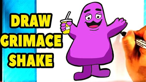 EASY How to Draw GRIMACE SHAKE | Easy pictures to draw, Grimace, Shakes