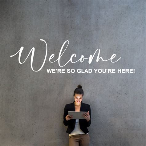 Welcome We're so Glad You're Here Wall Decal Church - Etsy Canada