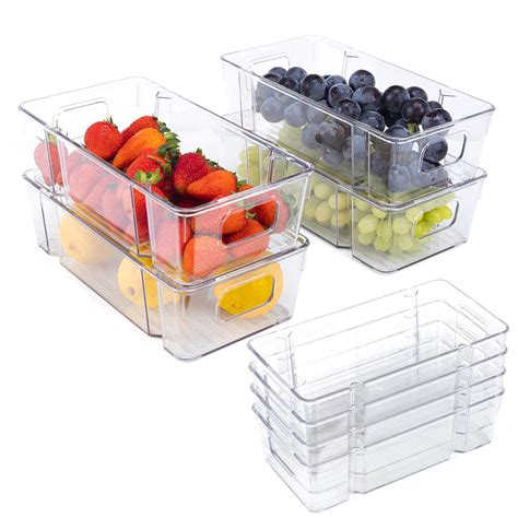 Buy Refrigerator Organizer Bins Stackable Fridge Organizers Pantry Food ...