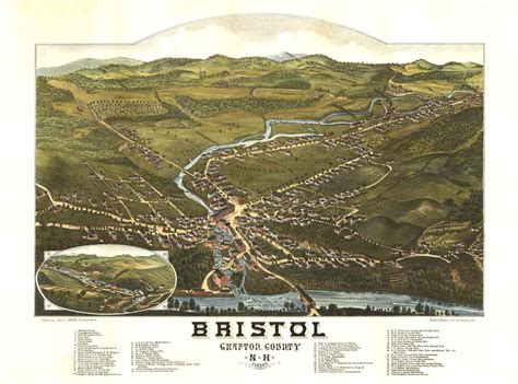 Historic Map - Bristol, NH - 1884 | World Maps Online