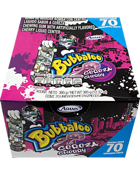 Adams Bubbaloo Gum with Liquid Center, Cherry Flavor | A Little Taste