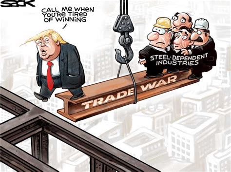 Political Cartoon on 'Tariff Threat Shocks Market' by Steve Sack ...