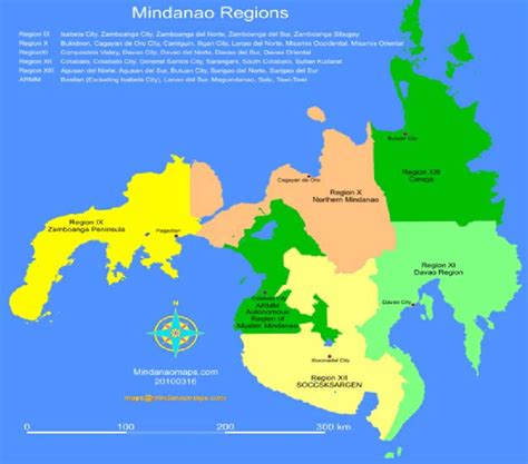 MAP OF MINDANAO REGIONS AND ARMM | Download Scientific Diagram