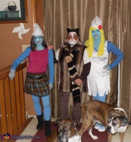 Smurfette, Vexy Smurf & Grumpy Cat Costume | Creative DIY Costumes