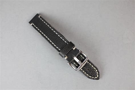 Classic Vintage Leather Watch Strap Black - Etsy