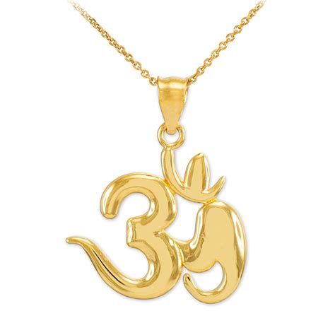 Gold Om Symbol Pendant Necklace