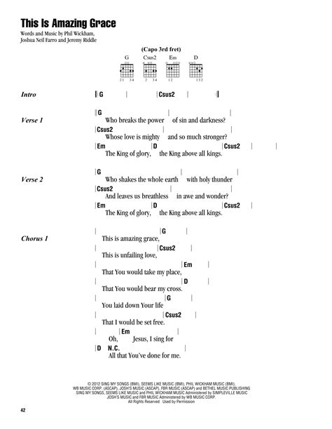 This Is Amazing Grace by Phil Wickham - Guitar Chords/Lyrics - Guitar ...