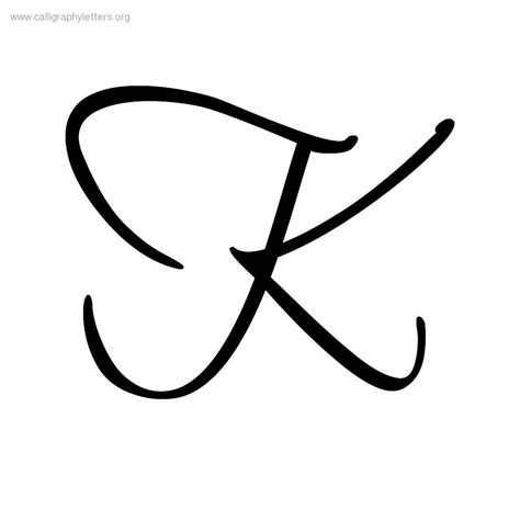 Cursive Letter K Font