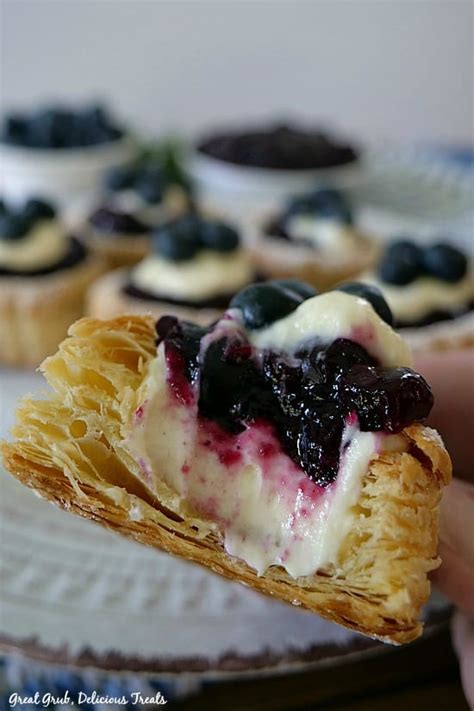 Blueberry Cream Cheese Puff Pastries - Great Grub, Delicious Treats