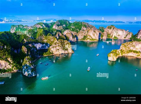 Aerial view of Ha Long Bay Stock Photo - Alamy