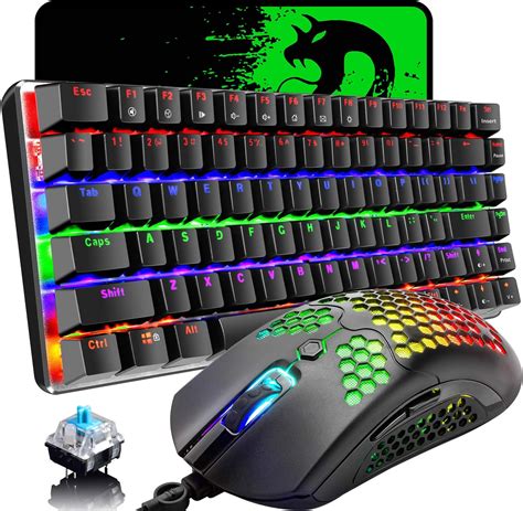 Gaming Computer Keyboard Wired QOUP Backlit Gaming Keyboard Waterproof ...